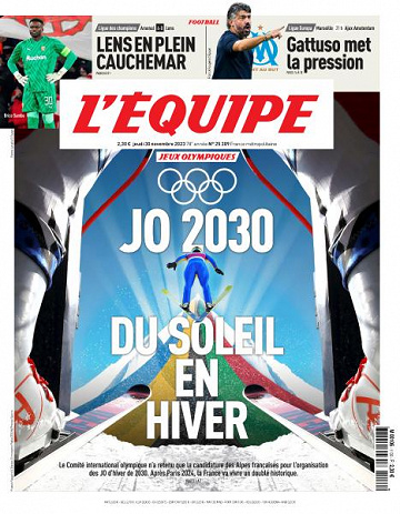 L’equipe du Jeudi 30 Novembre 2023
