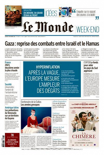 Le Monde du Samedi 2 Décembre 2023