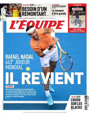 L’equipe du Samedi 2 Décembre 2023
