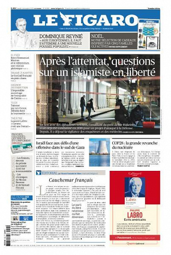 Le Figaro du Lundi 4 Décembre 2023