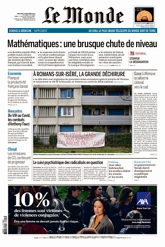 Le Monde du Mercredi 6 Décembre 2023