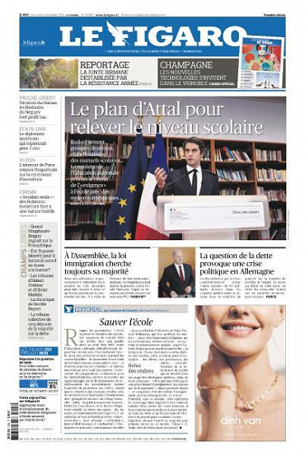 Le Figaro du Mercredi 6 Décembre 2023