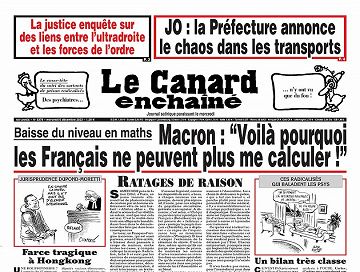 Le Canard Enchaine du mercredi 6 decembre 2023