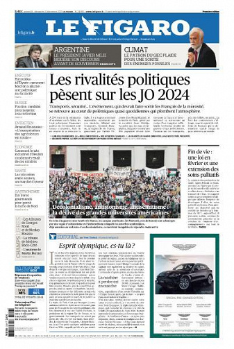 Le Figaro du Samedi 9 et Dimanche 10 Décembre 2023