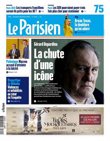 Le Parisien du Samedi 9 Décembre 2023