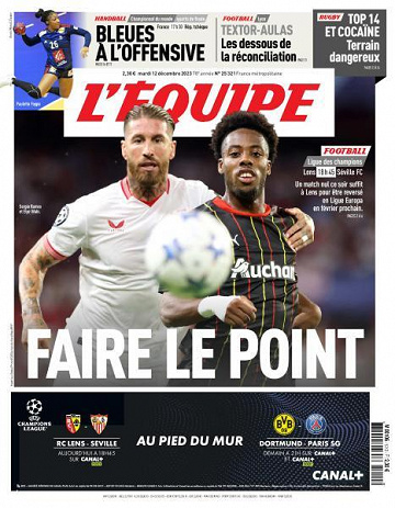 L’equipe du Mardi 12 Décembre 2023