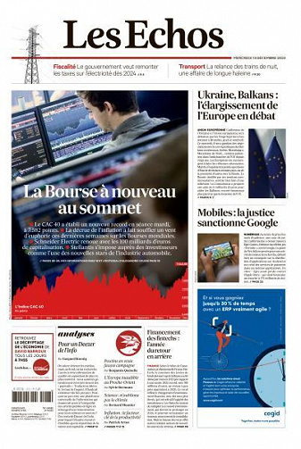 Les Echos du Mercredi 13 Décembre 2023