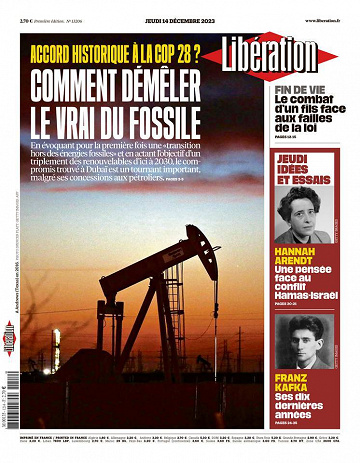 Libération du Jeudi 14 Décembre 2023