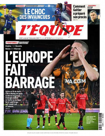 L’equipe du Vendredi 15 Décembre 2023
