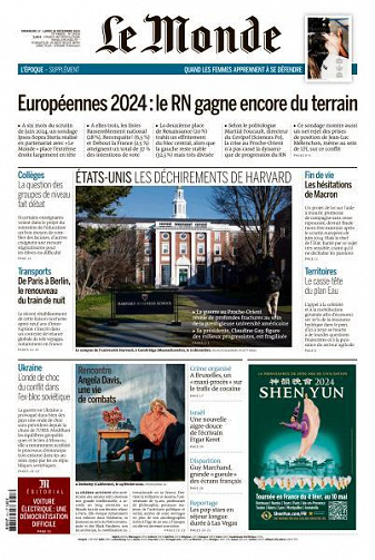 Le Monde du Dimanche 17 et Lundi 18 Décembre 2023