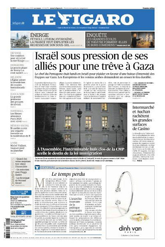 Le Figaro du Mardi 19 Décembre 2023