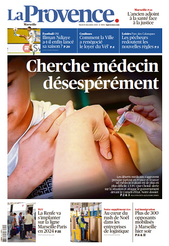 La Provence Marseille du Mardi 19 décembre 2023