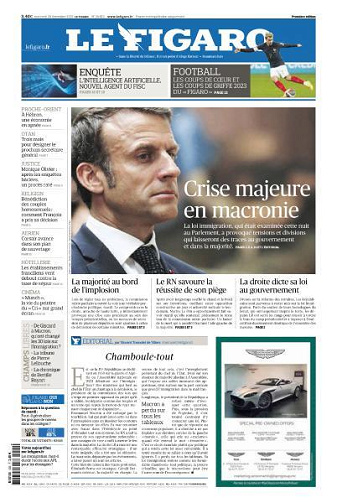 Le Figaro du Mercredi 20 Décembre 2023
