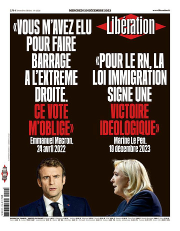 Libération du Mercredi 20 Décembre 2023