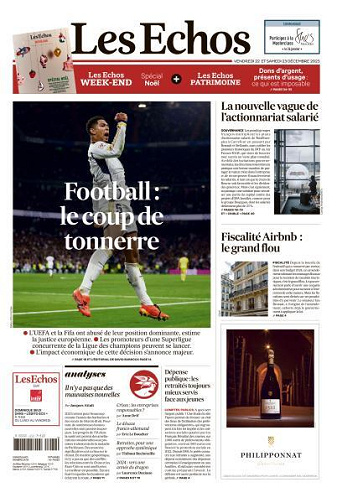 Les Echos du Vendredi 22 et Samedi 23 Décembre 2023