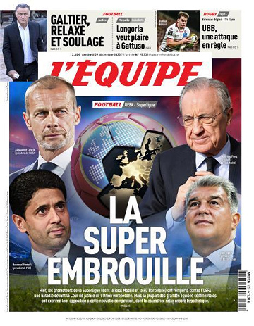 L’equipe du Vendredi 22 Décembre 2023