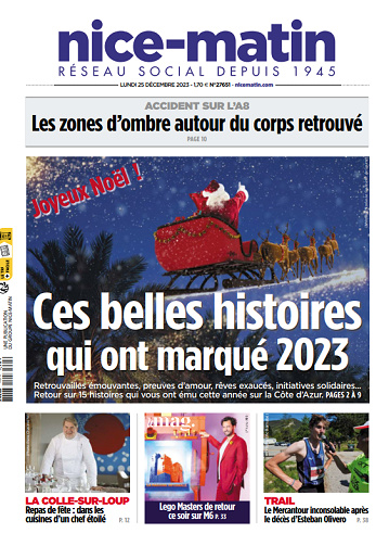 Nice-Matin, Var-Matin, Monaco-Matin - Lundi 25 Décembre 2023