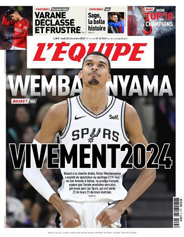L’equipe du Lundi 25 Décembre 2023