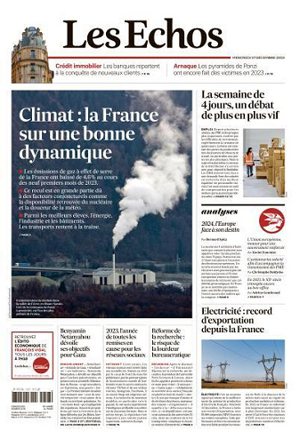 Les Echos du Mercredi 27 Décembre 2023
