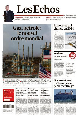 Les Echos du Jeudi 28 Décembre 2023