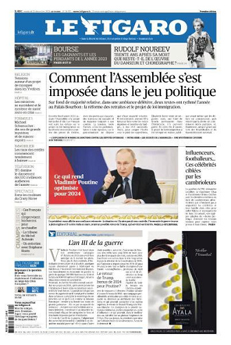 Le Figaro du Vendredi 29 Décembre 2023