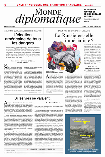 Le Monde diplomatique N.838 - Janvier 2024