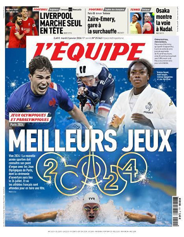 L’equipe du Mardi 2 Janvier 2024