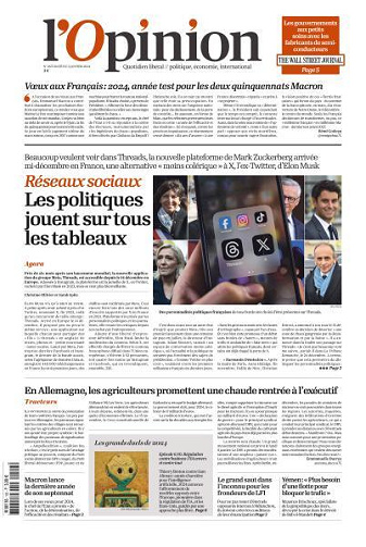 L’Opinion - 2 Janvier 2024