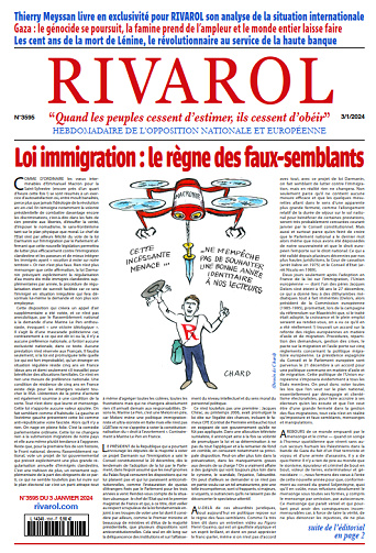 Rivarol du Mercredi 3 Janvier 2024