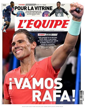 L’equipe du Mercredi 3 Janvier 2024