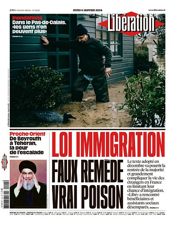 Libération du Jeudi 4 Janvier 2024