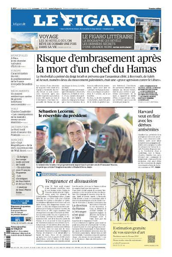 Le Figaro du Jeudi 4 Janvier 2024