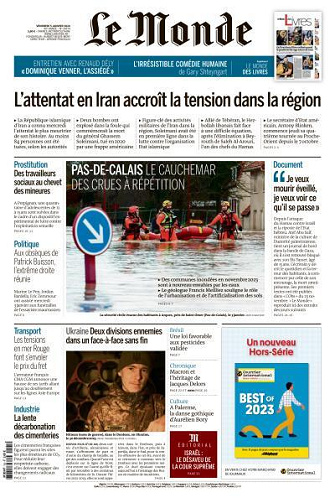 Le Monde du Vendredi 5 Janvier 2024