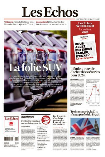 Les Echos du Vendredi 5 et Samedi 6 Janvier 2024