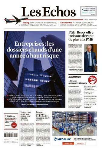 Les Echos du Lundi 8 Janvier 2024