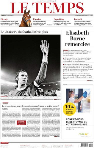 Le Temps - 9 Janvier 2024