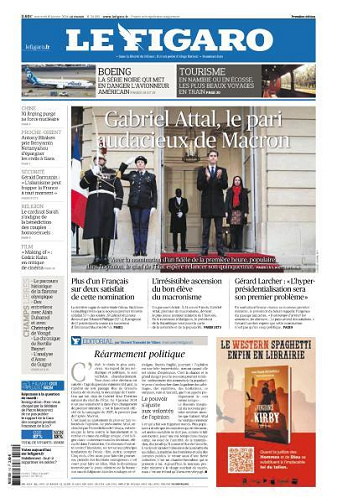 Le Figaro du Mercredi 10 Janvier 2024