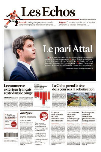 Les Echos du Mercredi 10 Janvier 2024