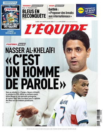L’equipe du Mercredi 10 Janvier 2024