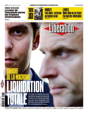 Libération du Samedi 13 et Dimanche 14 Janvier 2024