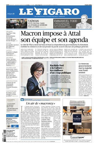 Le Figaro du Samedi 13 et Dimanche 14 Janvier 2024