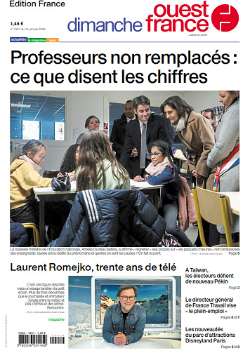 Ouest-France Édition France du Dimanche 14 Janvier 2024