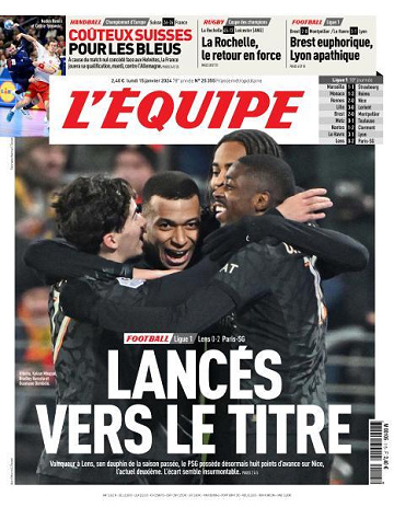L’equipe du Lundi 15 Janvier 2024