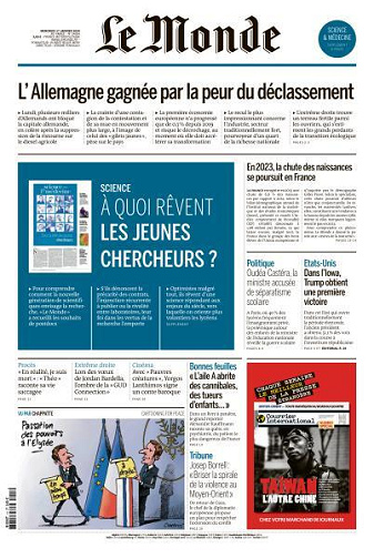Le Monde du Mercredi 17 Janvier 2024