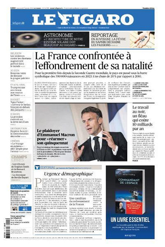 Le Figaro du Mercredi 17 Janvier 2024