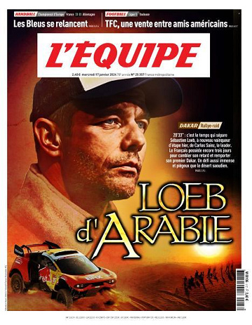 L’equipe du Mercredi 17 Janvier 2024