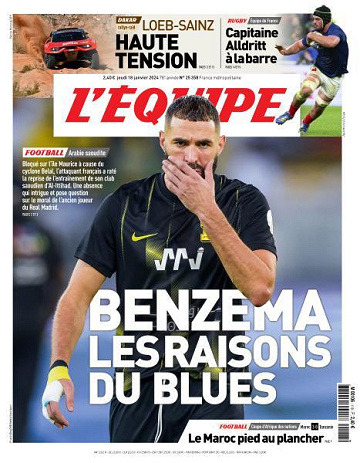 L’equipe du Jeudi 18 Janvier 2024