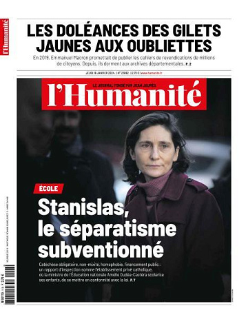 L’Humanite - 18 Janvier 2024