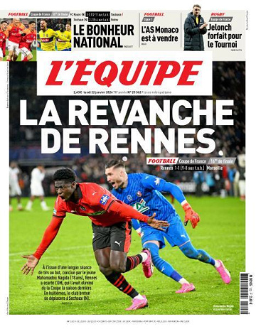 L’equipe du Lundi 22 Janvier 2024