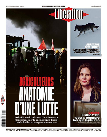 Libération du Mercredi 24 Janvier 2024